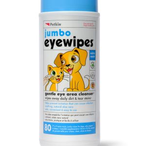 Petkin Jumbo Eye Wipes, 80 Count