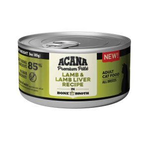 ACANA® Natural Wet Cat Food, Adult Lamb and Lamb Liver in Bone Broth, 3 Ounces