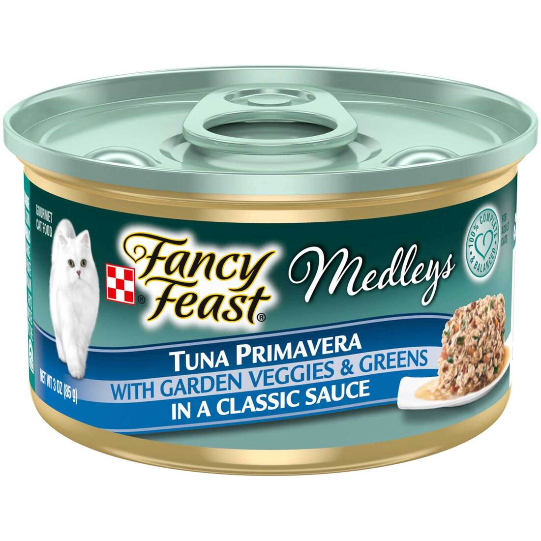 Purina Fancy Feast Medleys Wet Cat Food, Tuna Primavera With Tomatoes, Carrots and Spinach in a Silk