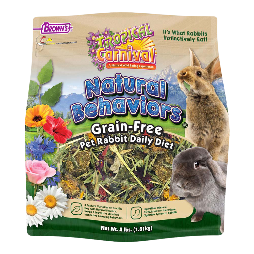 Brown's Tropical Carnival ® Natural Behaviors ® Pet Rabbit Grain-Free Daily Diet Food, 4 Pounds
