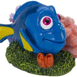Penn Plax Finding Nemo Mini Dory on Coral Aquarium Ornament