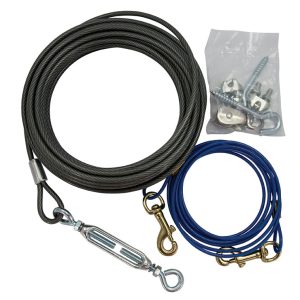 Play On Aerial Run For Dogs, 50 Foot, Medium, Up to 50 pounds