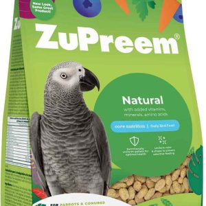 ZuPreem Natural with Essential Vitamins, Minerals and Amino Acids for Parrots & Conures, 3 Pound Bag