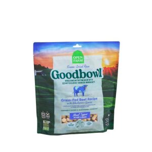 Open Farm Goodbowl Freeze-Dried Raw Dog Food, Grass-Fed Beef Recipe With Wholesome Grains, 8 Ounces