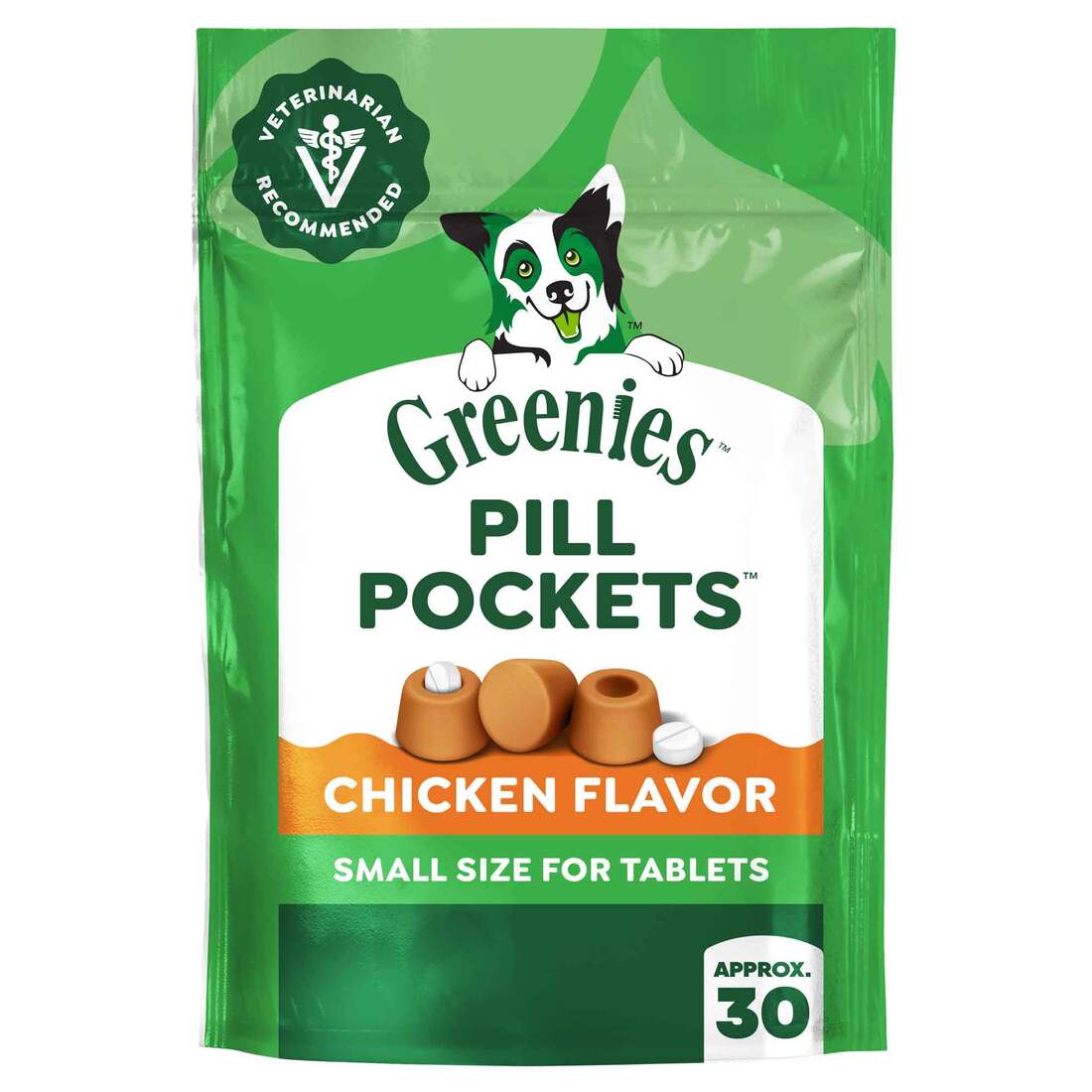 Greenies Pill Pockets Chicken Flavor Soft Dog Treats, Small, 3.2 Ounce Pouch