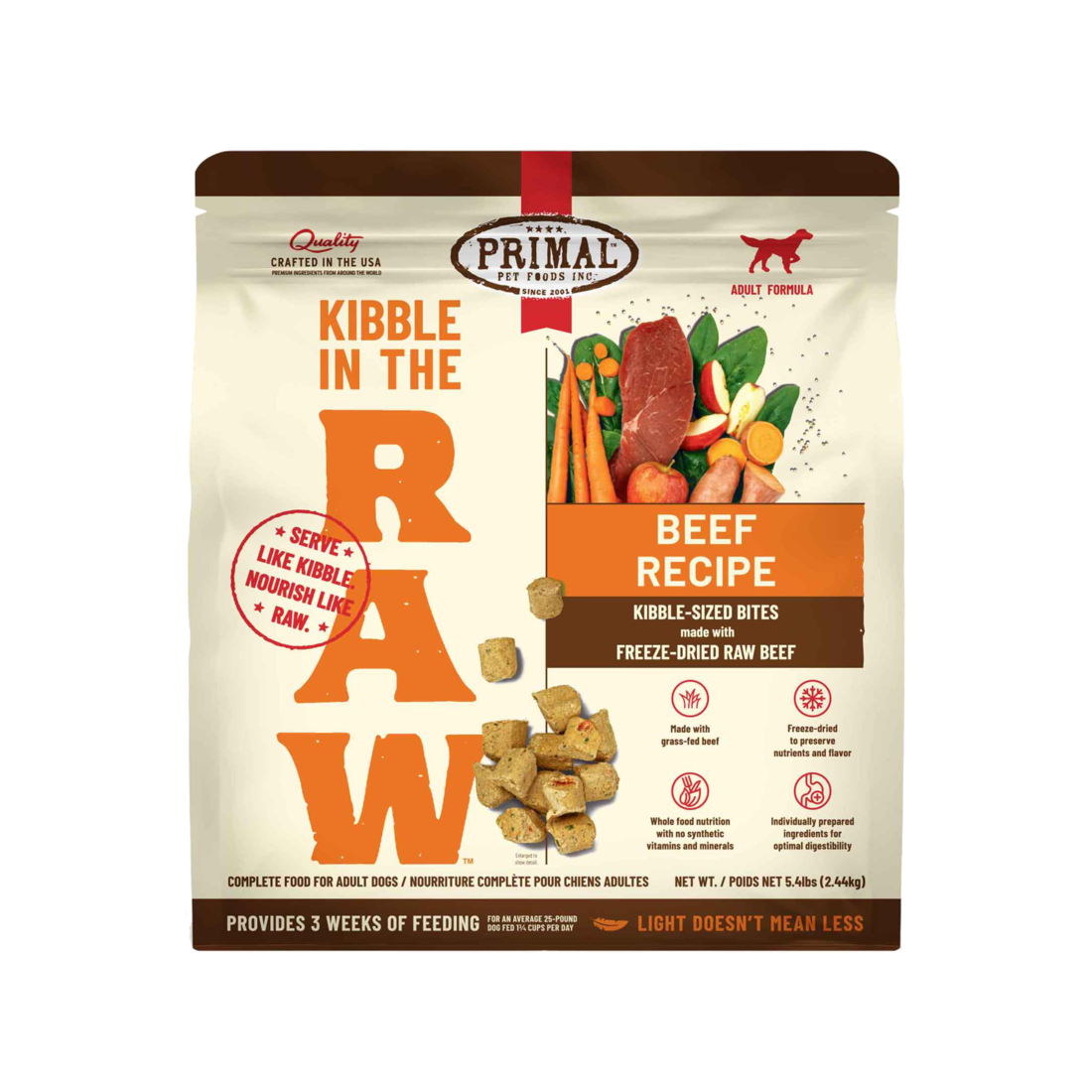 Primal Kibble In The Raw Freeze Dried Dog Food