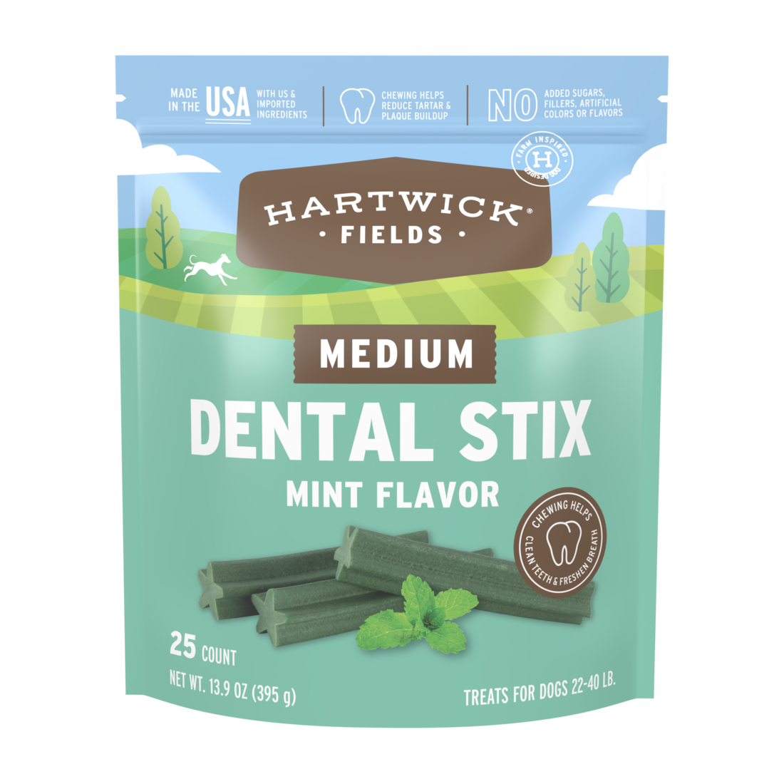 Hartwick Fields Dental Stix, Mint Flavor, Medium - Image 2