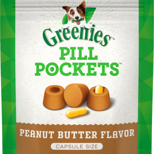 GREENIES PILL POCKETS Capsule Size Natural Dog Treats with Real Peanut Butter