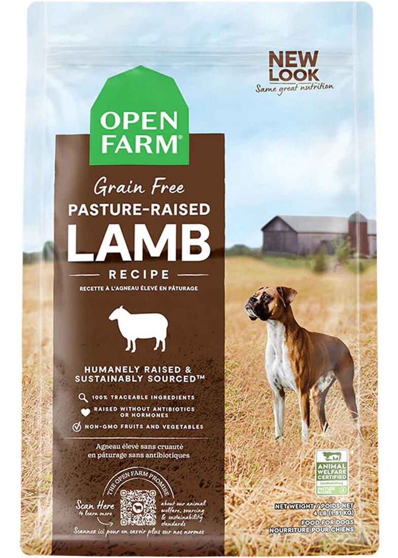 Open Farm Pasture-Raised Lamb & Ancient Grains Recipe Dry Dog Food, 4 Pounds