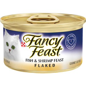 Purina Fancy Feast Wet Cat Food Flaked Fish and Shrimp Feast - 3 Ounce Can