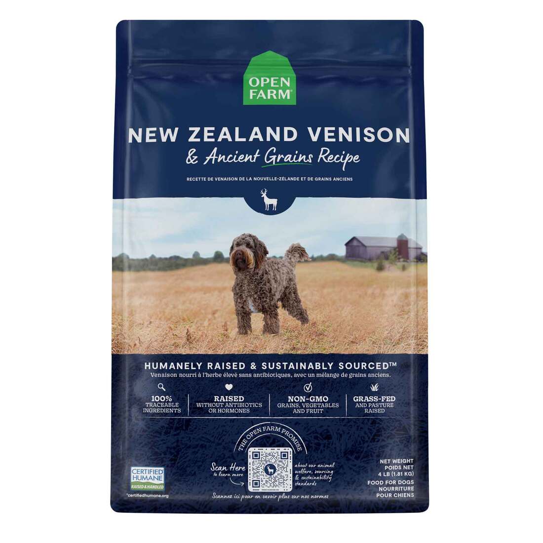 Open Farm Ancient Grain Dry Dog Food, New Zealand Venison - Image 2