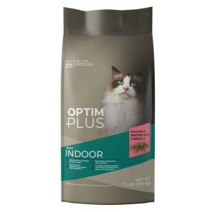 OptimPlus Adult Indoor Salmon & Brown Rice Formula Dry Cat Food