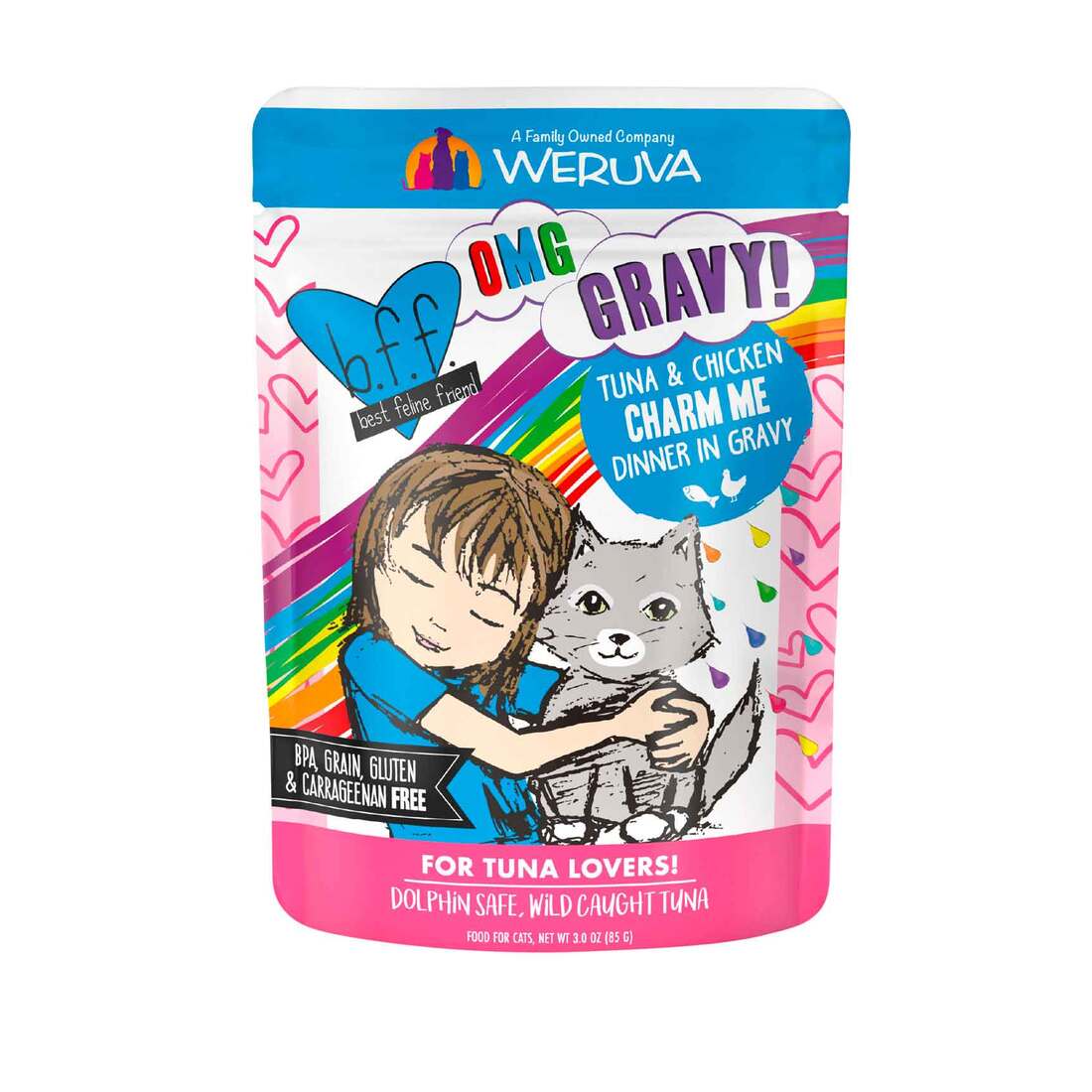BFF OMG - Best Feline Friend Oh My Gravy!, Charm Me with Tuna & Chicken in Gravy Cat Food by Weruva,
