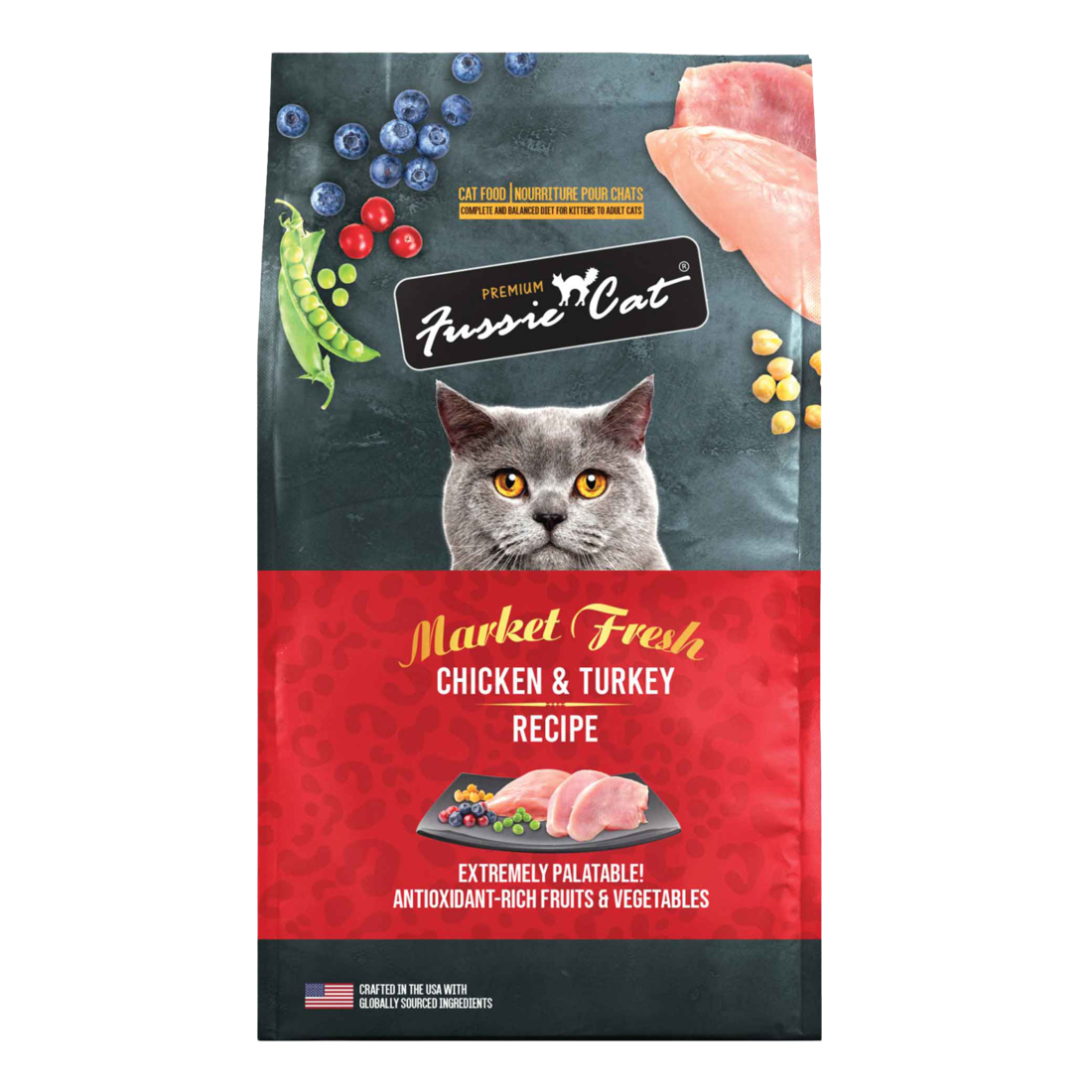 Fussie Cat Market Fresh Dry Cat Food, Chicken and Turkey, 3.5 Pounds