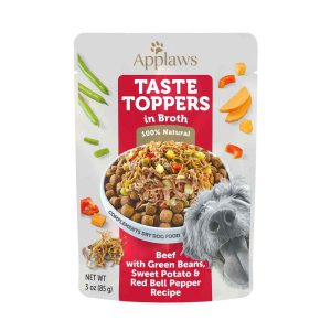 Applaws Dog Pouch, Beef with Green Beans, Sweet Potato & Red Bell Pepper in Broth, 3 Ounces