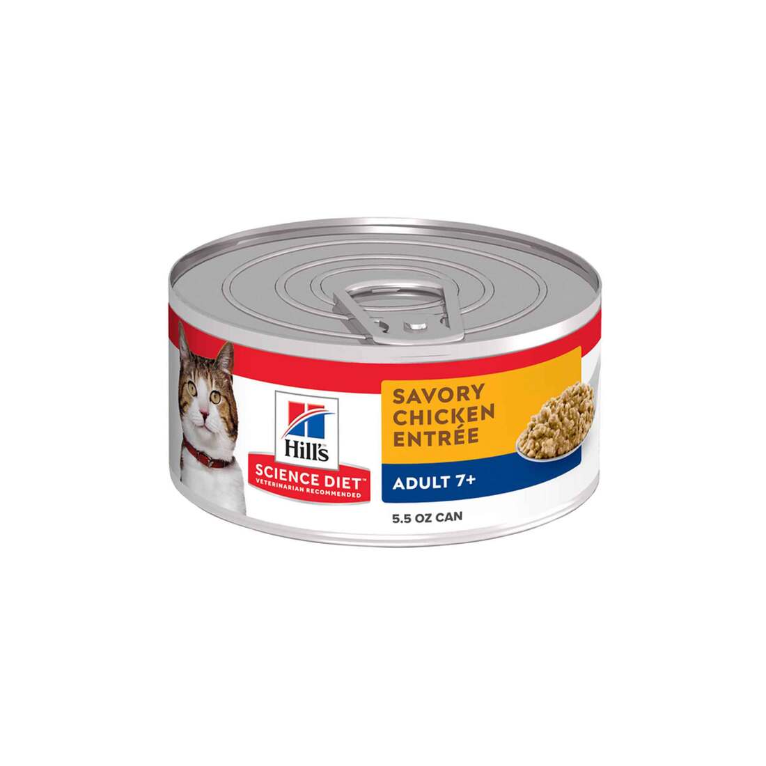 Hill's Science Diet Senior 7+ Canned Cat Food, Savory Chicken Entr??e, 5.5 Ounces